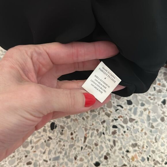 Theory black crescent beaded sequin mini cocktail dress 4 - Picture 8 of 9